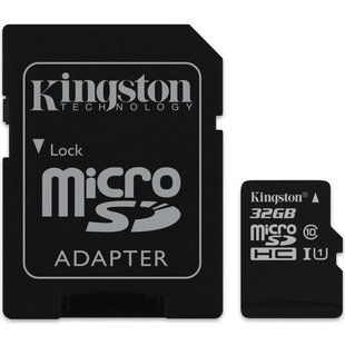 Карта памяти Kingston microSD 32Gb Class 10