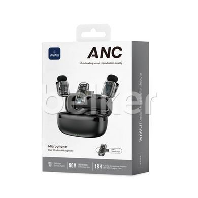 Беспроводной петличный микрофон Wiwu Duo Wireless ANC Microphone Wi-WM008