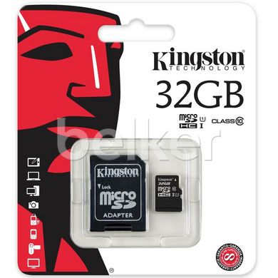 Карта памяти Kingston microSD 32Gb Class 10