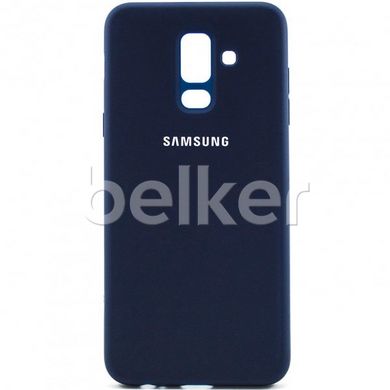 Оригинальный чехол для Samsung Galaxy J8 2018 (J810) Soft Case Темно-синий смотреть фото | belker.com.ua