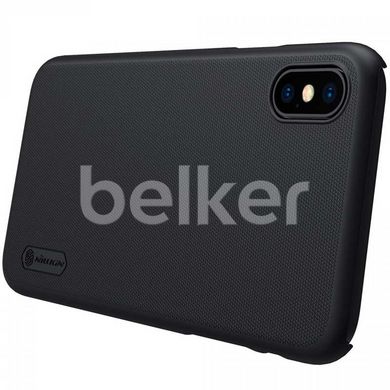 Пластиковый чехол для iPhone X Nillkin Super Frosted Shield Черный смотреть фото | belker.com.ua