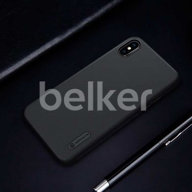 Пластиковый чехол для iPhone X Nillkin Super Frosted Shield Черный смотреть фото | belker.com.ua