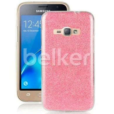Силиконовый чехол для Samsung Galaxy J1 2016 (J120) Remax Glitter Silicon Малиновый смотреть фото | belker.com.ua