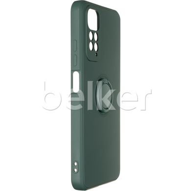 Силиконовый чехол для Xiaomi Redmi Note 11 Gelius Ring Holder Case Зеленый