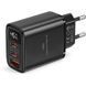 Зарядное устройство Wiwu Firefly GaN Fast Charger 2C+1A with digital display 45W Wi-G011 Черный в магазине belker.com.ua