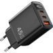 Зарядное устройство Wiwu Firefly GaN Fast Charger 2C+1A with digital display 45W Wi-G011 Черный в магазине belker.com.ua
