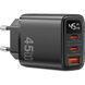 Зарядное устройство Wiwu Firefly GaN Fast Charger 2C+1A with digital display 45W Wi-G011 Черный в магазине belker.com.ua