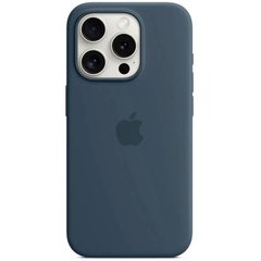 Чехол для для iPhone 15 Pro Silicone case Темно синий