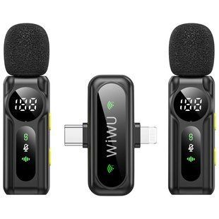 Беспроводной петличный микрофон Wiwu Duo Wireless ANC Microphone Wi-WM007