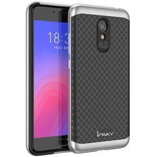 Противоударный чехол для Meizu M6 iPaky Carbon TPU Серый смотреть фото | belker.com.ua
