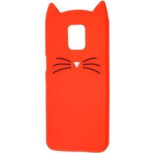 Силиконовый чехол для Xiaomi Redmi Note 9s Cute Cat case Красный смотреть фото | belker.com.ua