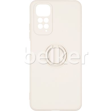 Силиконовый чехол для Xiaomi Redmi Note 11 Gelius Ring Holder Case Белый