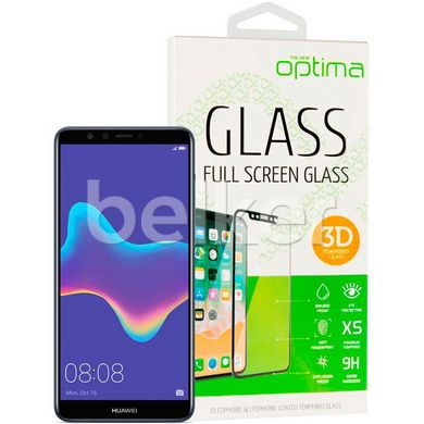 Защитное стекло для Huawei Y9 2018 3D Optima Черный смотреть фото | belker.com.ua