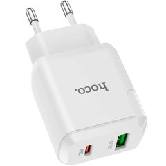 Зарядное устройство Hoco N5 PD20W+QC3.0 (USB + Type-C) Белое