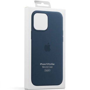 Чехол для iPhone 13 Pro Max Silicone Case with MagSafe (AAA) Синий смотреть фото | belker.com.ua
