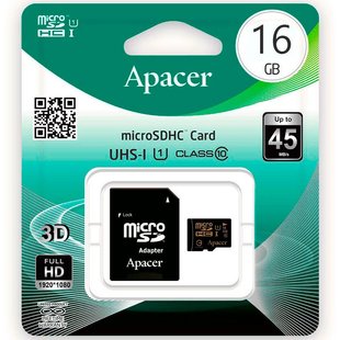 Карта памяти Apacer microSD 16Gb Class 10