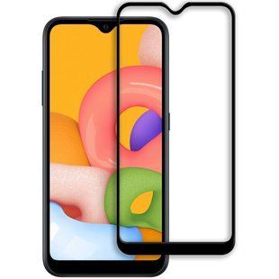 Защитное стекло для Samsung Galaxy A01 (A015) Tempered Glass 3D Черный смотреть фото | belker.com.ua