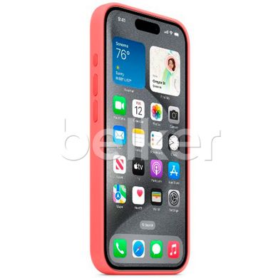 Чехол для для iPhone 15 Pro Silicone case Гранатовый смотреть фото | belker.com.ua