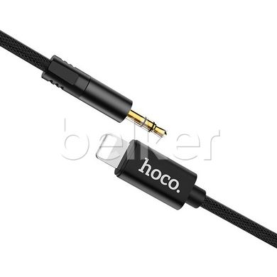 Кабель AUX для iPhone Hoco UPA13 (3.5 to Lightning) Черный