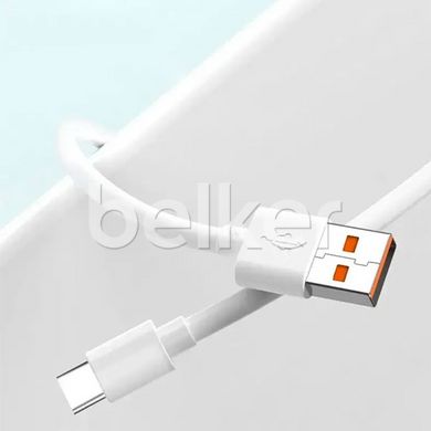 Оригинальное зарядное устройство Xiaomi Fast Charge с кабелем Type-C Белое