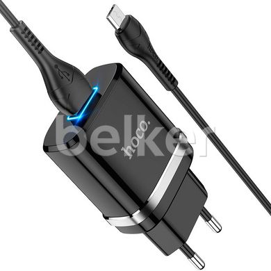 Зарядное устройство Hoco N1 + microUSB кабель (2.4A) Черное