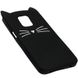 Силиконовый чехол для Xiaomi Redmi Note 9s Cute Cat case Черный в магазине belker.com.ua