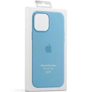 Чехол для iPhone 13 Pro Max Silicone Case with MagSafe (AAA) Голубой смотреть фото | belker.com.ua