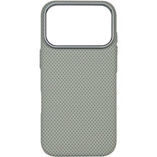 Карбоновый чехол iPhone 17 Pro Max Piblue Carbon Glacier MagSafe (PL-99) Серый