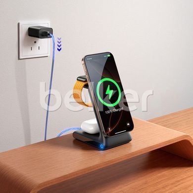 Беспроводная зарядка JoyRoom 3 in1 Wireless Charger Station JR-W15