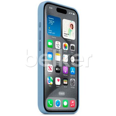 Чехол для для iPhone 15 Pro Silicone case Голубой смотреть фото | belker.com.ua