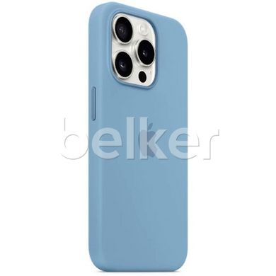 Чехол для для iPhone 15 Pro Silicone case Голубой смотреть фото | belker.com.ua