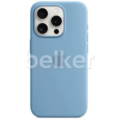 Чехол для для iPhone 15 Pro Silicone case Голубой смотреть фото | belker.com.ua