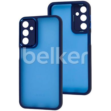 Чехол для Samsung Galaxy A24 (A245) LikGus Luxury Metal Синий