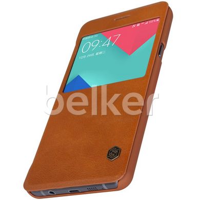 Чехол книжка для Samsung Galaxy A7 2016 A710 Nillkin Qin кожаный Коричневый смотреть фото | belker.com.ua