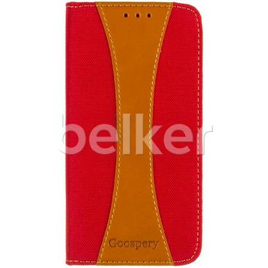 Чехол книжка для Xiaomi Redmi 5 Plus Goospery Canvas Красный смотреть фото | belker.com.ua