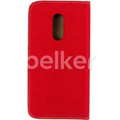 Чехол книжка для Xiaomi Redmi 5 Plus Goospery Canvas Красный смотреть фото | belker.com.ua