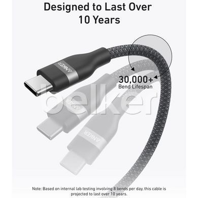 Кабель Type-C to Type-C Anker Ultra Soft 240W 1 метр Черный