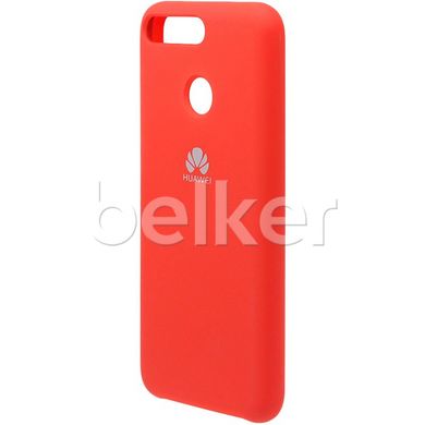 Оригинальный чехол для Huawei Y7 Prime 2018 Silicone Case Красный смотреть фото | belker.com.ua