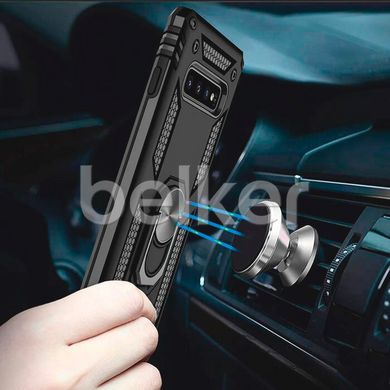 Противоударный чехол для Samsung Galaxy S10 Plus G975 Hard Defence Series New Черный смотреть фото | belker.com.ua