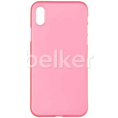 Силиконовый чехол для iPhone X G-Case TPU 0.3 mm Розовый смотреть фото | belker.com.ua