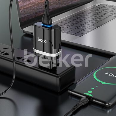 Зарядное устройство Hoco N1 + USB-C кабель (2.4A) Черное