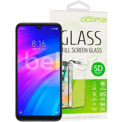 Защитное стекло Xiaomi Redmi 7 Optima 5D Черный смотреть фото | belker.com.ua