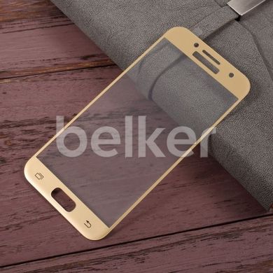 Защитное стекло для Samsung Galaxy A3 2017 A320 Tempered Glass 3D Золотой смотреть фото | belker.com.ua