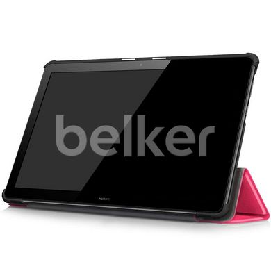 Чехол для Huawei MediaPad T5 10 Moko кожаный Малиновый смотреть фото | belker.com.ua