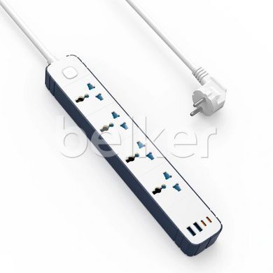 Удлинитель сетевой фильтр с зарядкой для смартфона Wiwu 8in1 GaN Power Strip Wi-S007 2 метра
