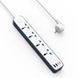 Удлинитель сетевой фильтр с зарядкой для смартфона Wiwu 8in1 GaN Power Strip Wi-S007 2 метра Белый в магазине belker.com.ua