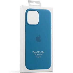 Чехол для iPhone 13 Pro Max Silicone Case with MagSafe (AAA) Светло синий смотреть фото | belker.com.ua
