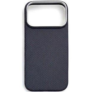 Карбоновый Чехол iPhone 18 Pro Max Kevlar design with MagSafe Синий