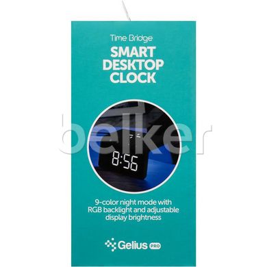 Беспроводная зарядка Gelius Pro Smart Desktop Clock Time Bridge GP-SDC01 с умными часами