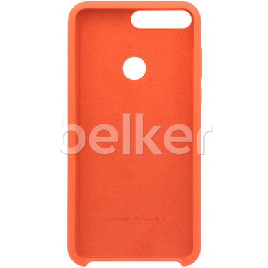 Оригинальный чехол для Huawei Y7 Prime 2018 Silicone Case Оранжевый смотреть фото | belker.com.ua